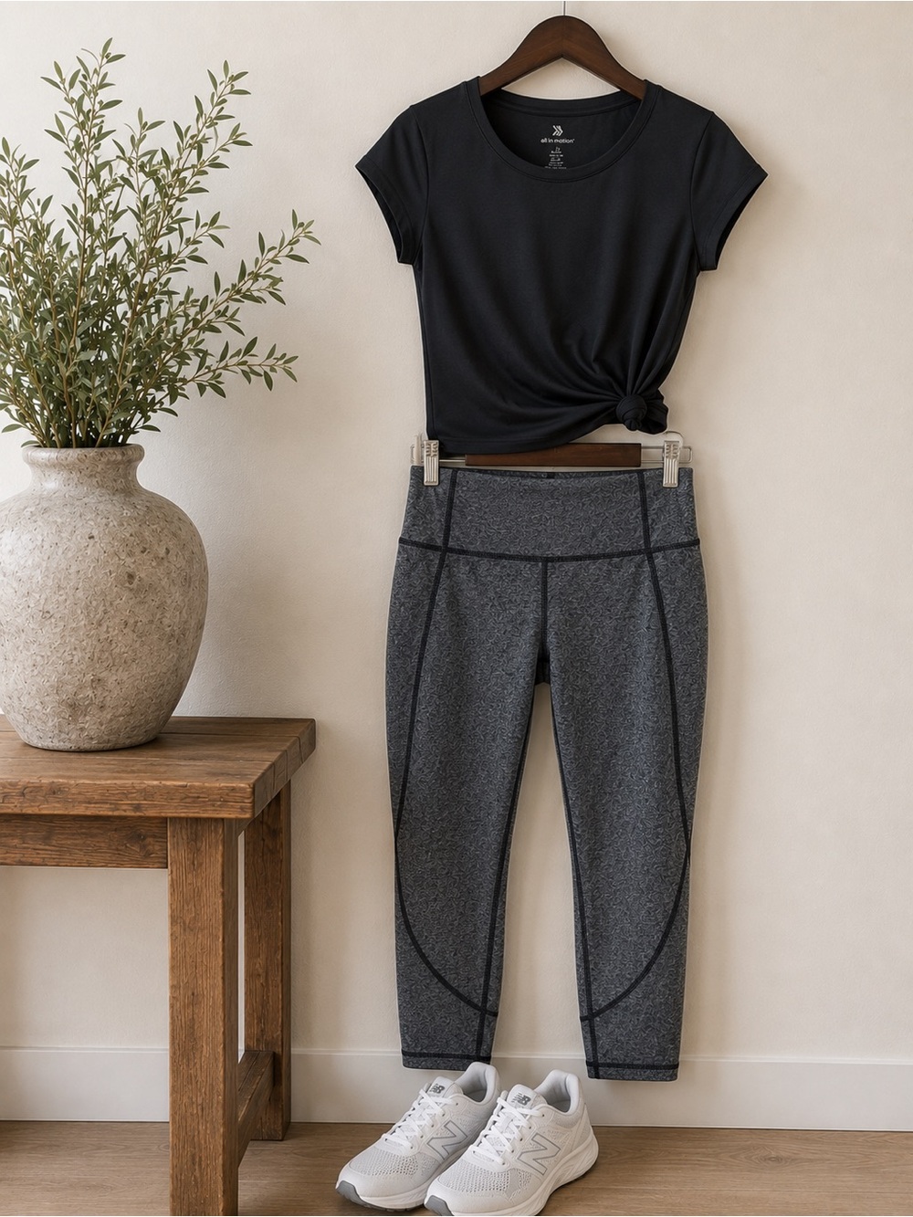 Athleta High Rise Crop Leggings | Gray Heather | Athletic | Size S